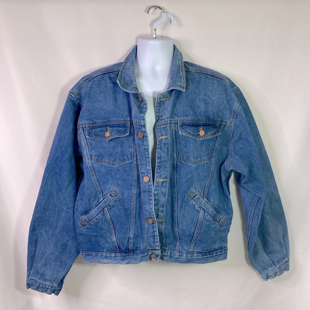 Medium Wash Denim Jean Jacket, Men’s XXL